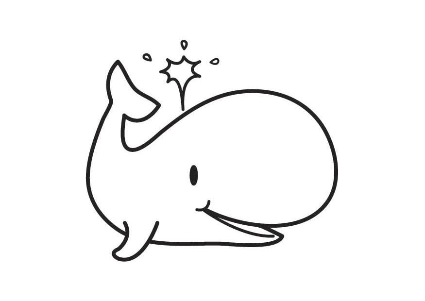 Dibujo para colorear ballena
