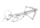 Dibujo para colorear ballesta
