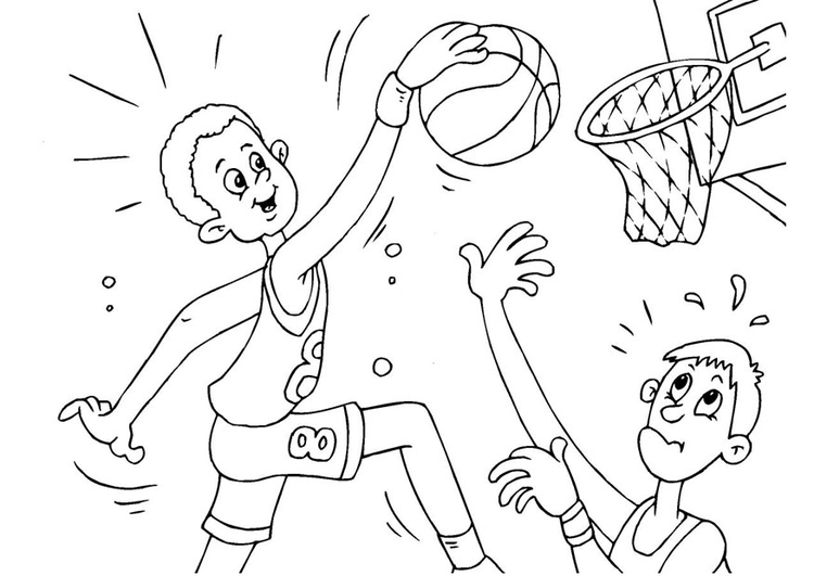 Dibujo para colorear baloncesto