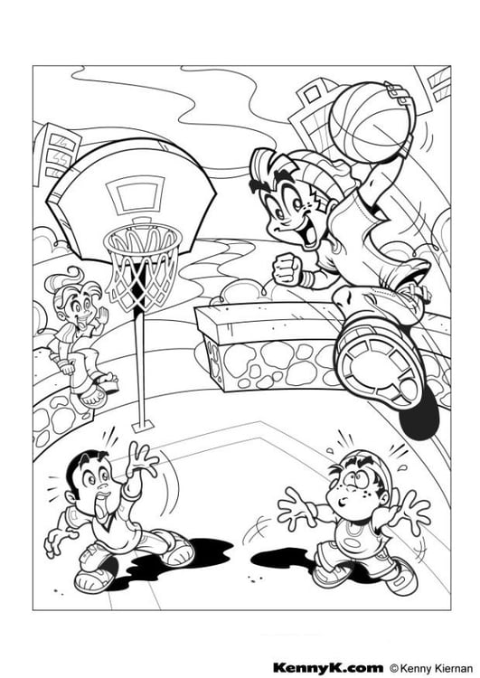 Dibujo para colorear baloncesto