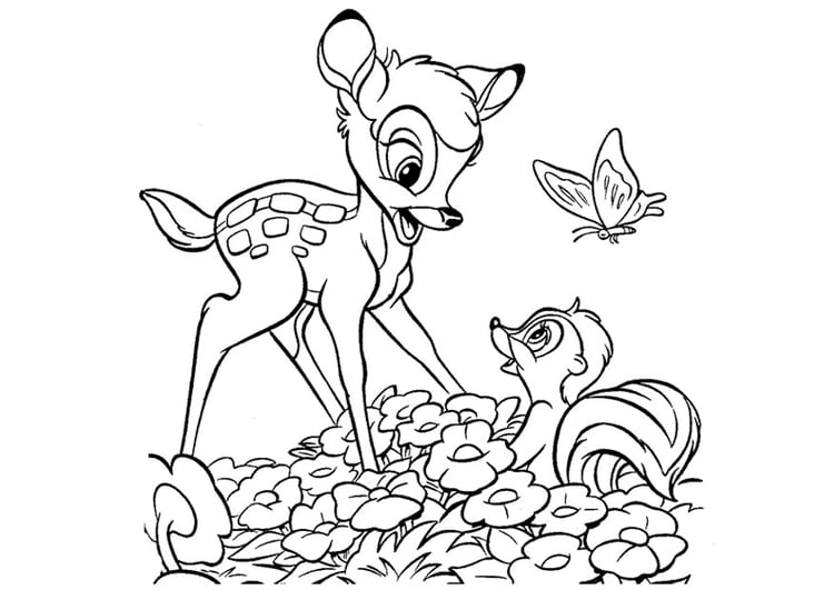 Dibujo para colorear Bambi