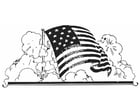 Dibujos para colorear bandera de Estados Unidos