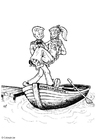 dibujo-para-colorear Barco de boda