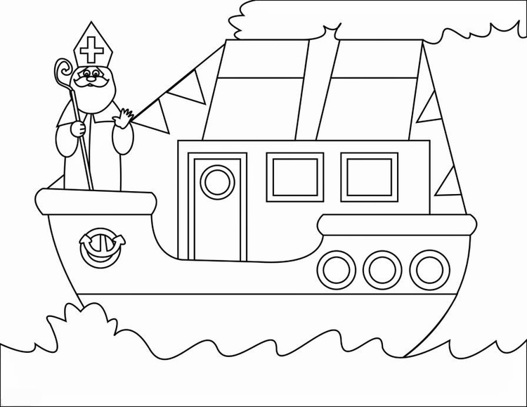 Dibujo para colorear Barco de vapor (2)