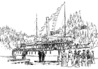 Dibujos para colorear Barco de vapor