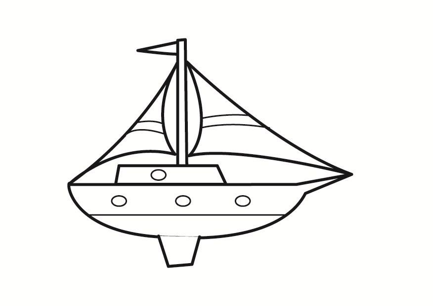 Dibujo para colorear barco