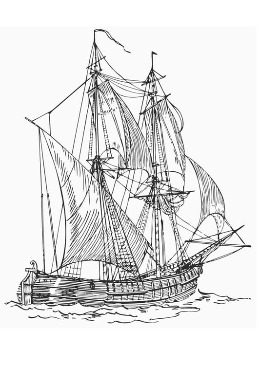Dibujo para colorear Barco mercante - Billander
