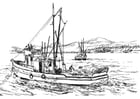 Dibujo para colorear Barco pesquero