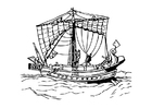 dibujo-para-colorear Barco romano