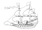 Dibujo para colorear Barco velero del siglo 17