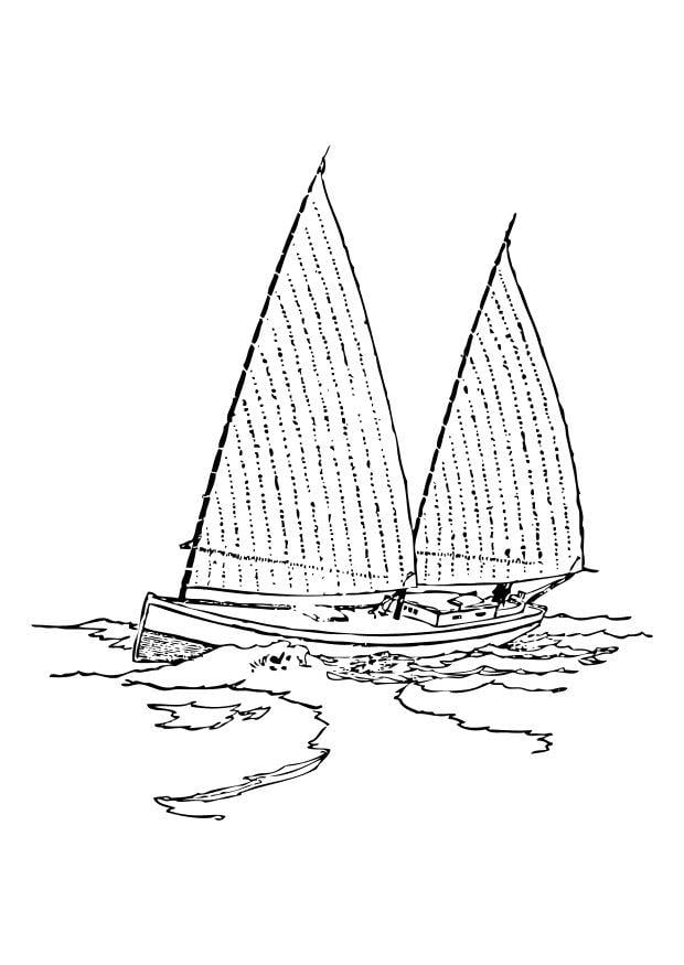 Dibujo para colorear Barco velero