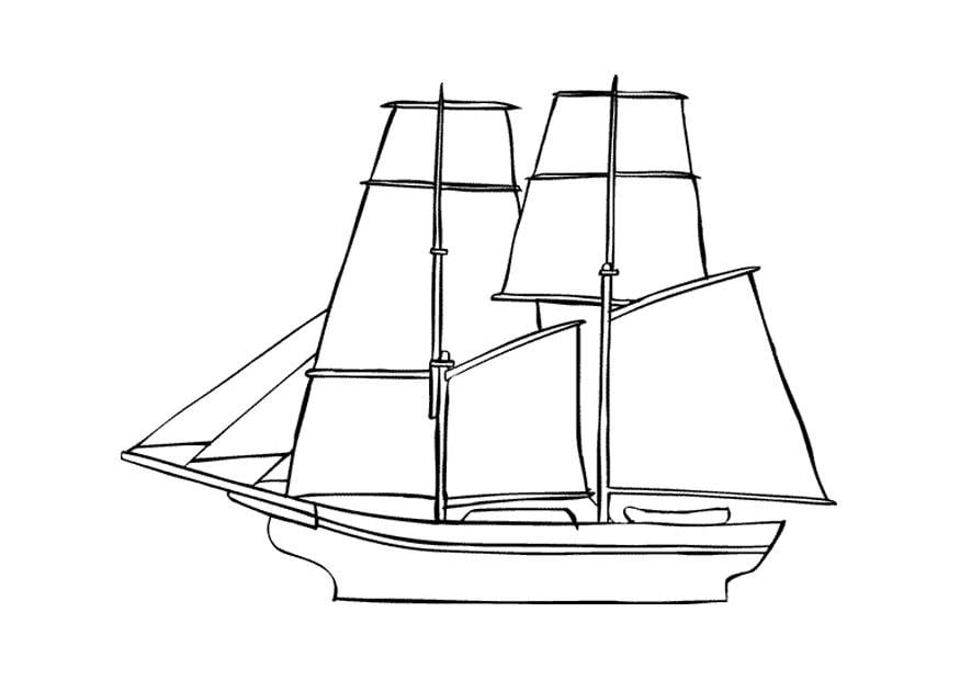 Dibujo para colorear Barco velero