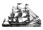 Dibujo para colorear barco velero