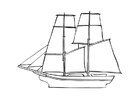 Dibujo para colorear Barco velero