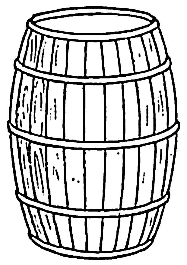 Dibujo para colorear barril