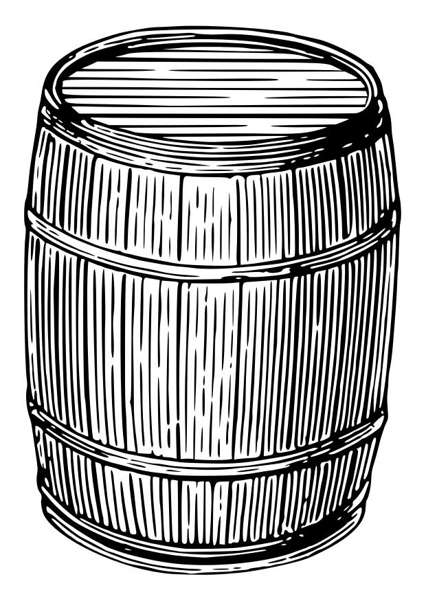 Dibujo para colorear barril