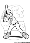 Dibujos para colorear Bateador de beisbol