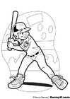 dibujo-para-colorear Bateador de beisbol