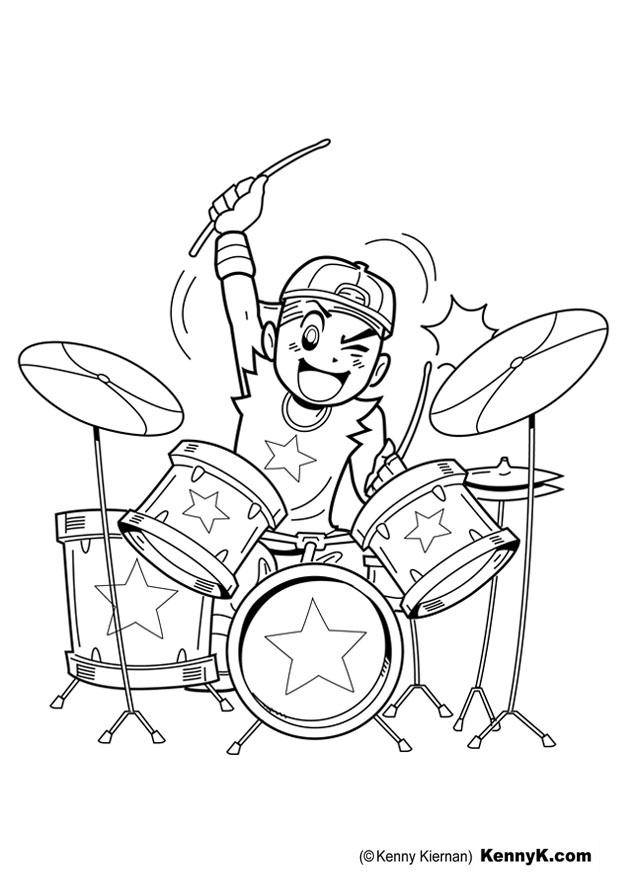 Dibujo para colorir bateria - DibujosDibujo para colorir bateria - Dibujos  