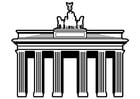 Dibujos para colorear Berl�n - Puerta de Brandenburgo
