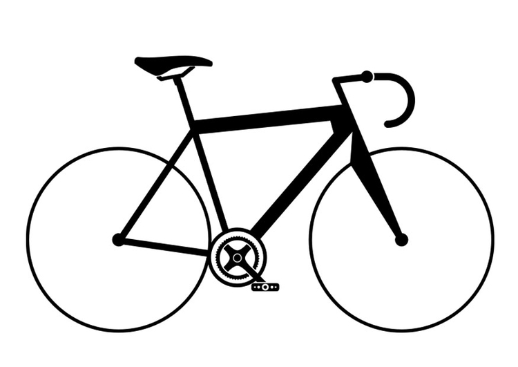 Dibujo para colorear bicicleta de carreras