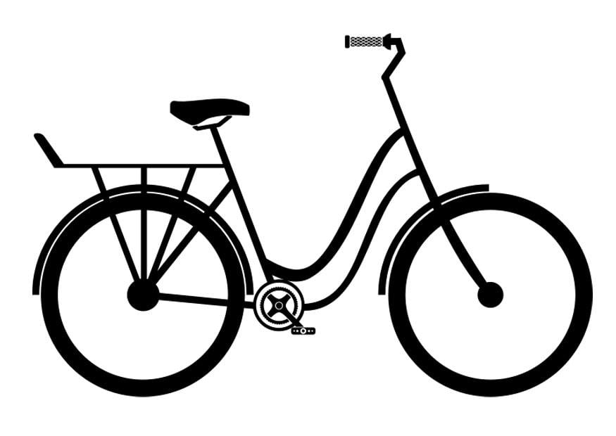 Dibujo para colorear bicicleta de ciudad
