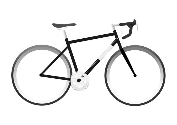 Dibujo para colorear bicicleta de competiciÃ³n 