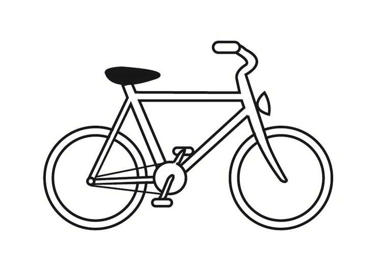 Dibujo para colorear bicicleta