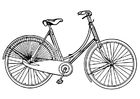 Dibujo para colorear Bicicleta femenina