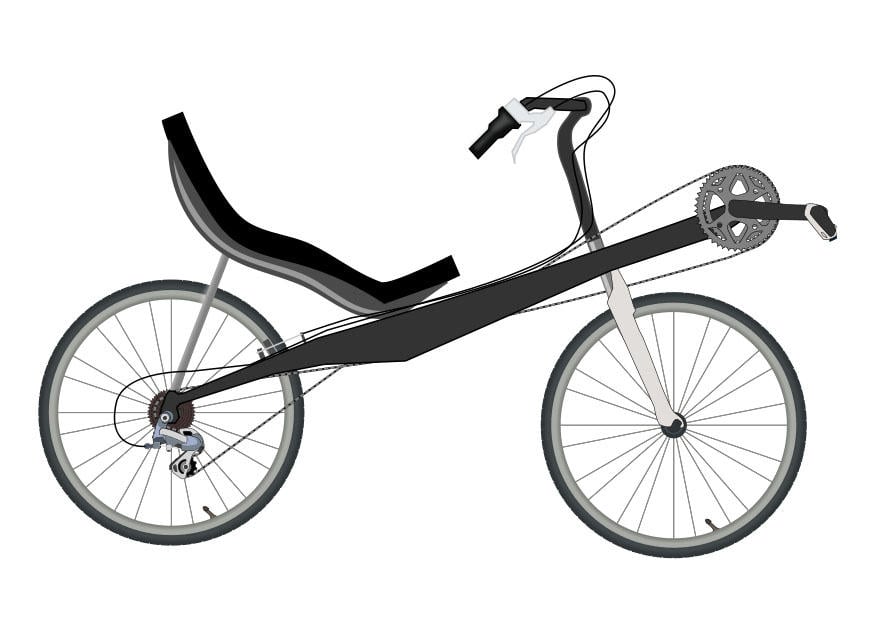 Dibujo para colorear bicicleta reclinable