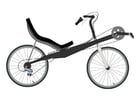 Dibujo para colorear bicicleta reclinable