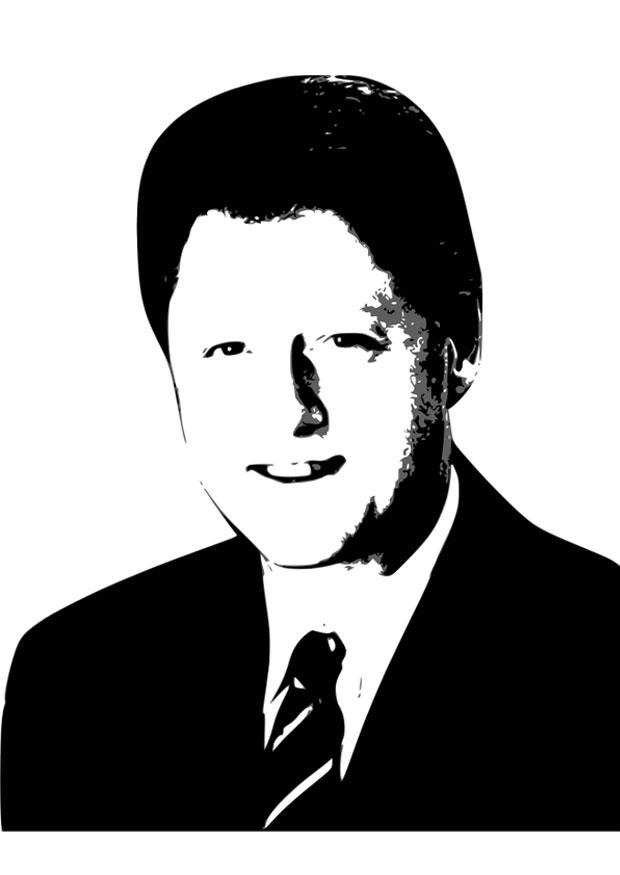 Dibujo para colorear Bill Clinton
