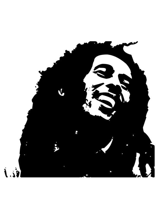 Dibujo para colorear Bob Marley 