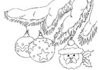 Dibujos para colorear bolas de Navidad