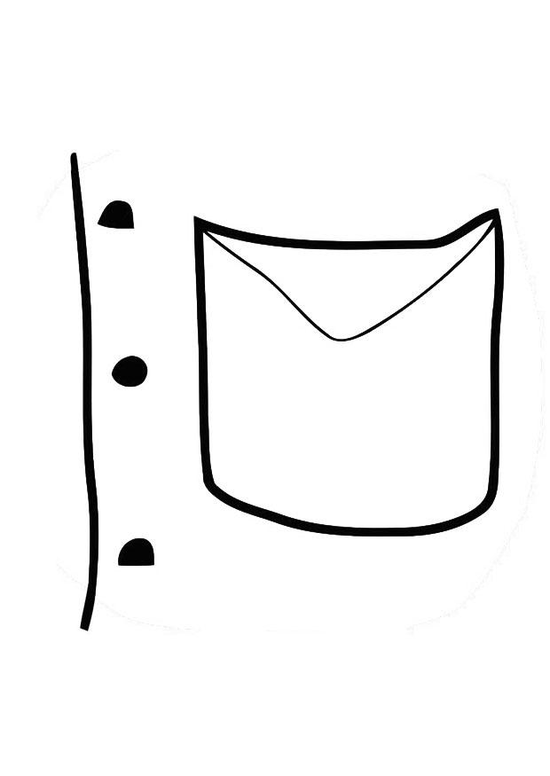 Dibujo para colorear bolsillo de camisa - Dibujos Para Imprimir Gratis