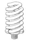 Dibujo para colorear bombilla de bajo consumo