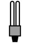 Dibujo para colorear bombilla de bajo consumo