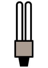 Dibujo para colorear bombilla de bajo consumo