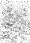Dibujos para colorear bosque de cuento de hadas