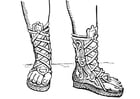 Botas abiertas - Griegos y romanos