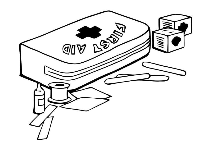 Dibujo para colorear botiquín de primeros auxilios - Dibujos Para Imprimir  Gratis - Img 22791