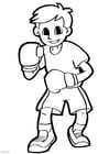 Dibujos para colorear boxear