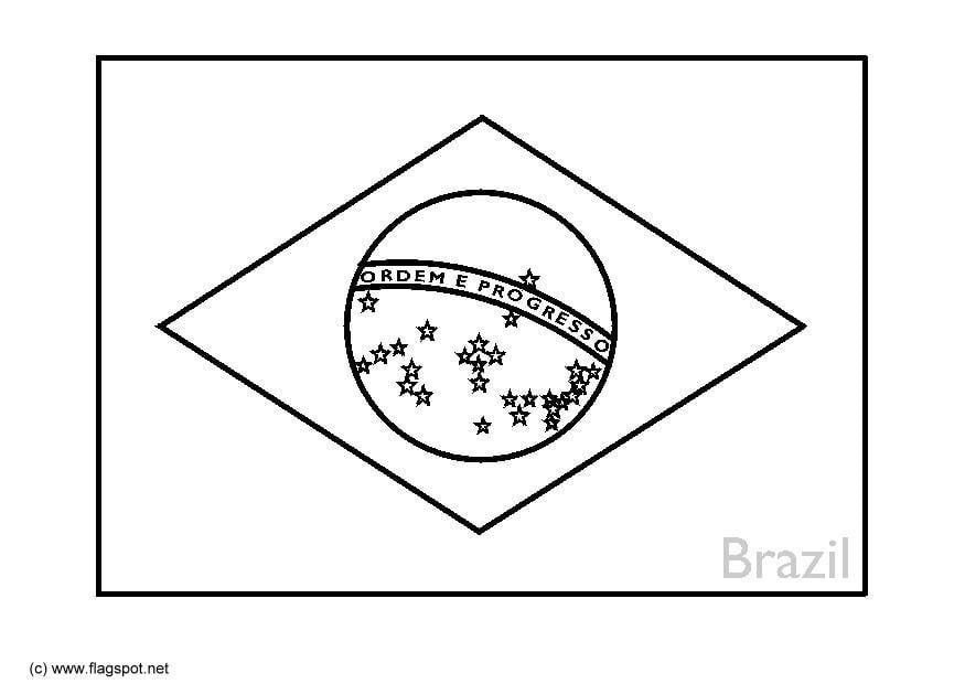 Dibujo para colorear Brasil