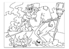 dibujo-para-colorear bruja