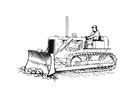 Dibujo para colorear bulldozer