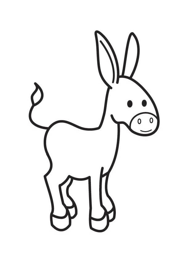 Dibujo para colorear burro - Dibujos Para Imprimir Gratis - Img 17538