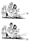 Dibujo para colorear busca las diferencias - amistad