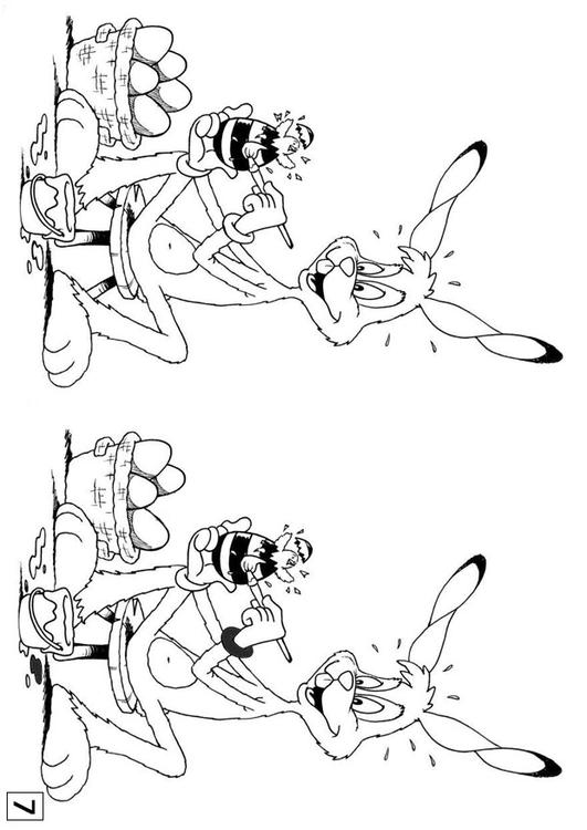 busca las diferencias - conejo de pascua