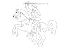 Dibujos para colorear Caballero a caballo