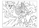 dibujo-para-colorear caballero